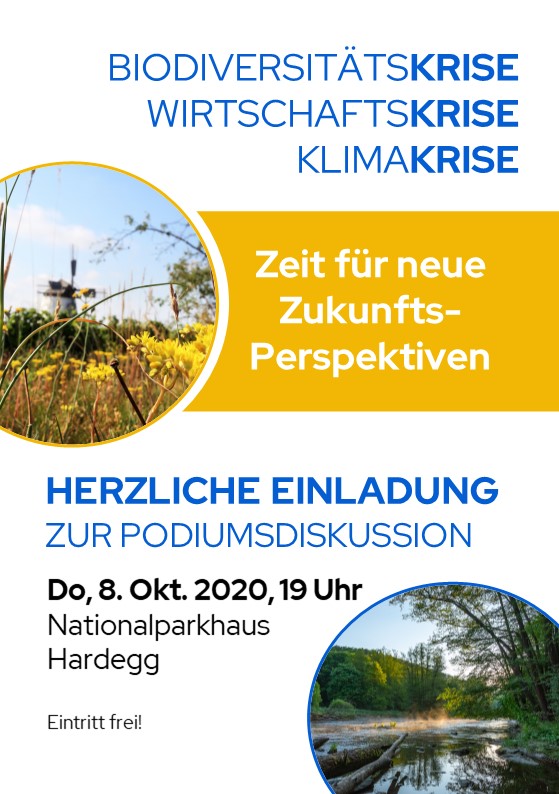 Read more about the article PODIUMSDISKUSSION: Donnerstag 8. Oktober 19 Uhr, Nationalparkhaus Hardegg