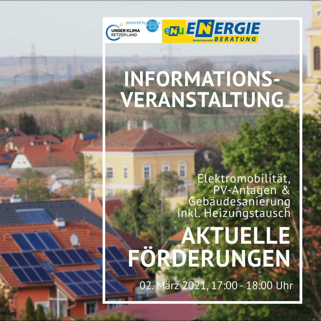 Mehr über den Artikel erfahren Informationsveranstaltung zu aktuellen Förderungen