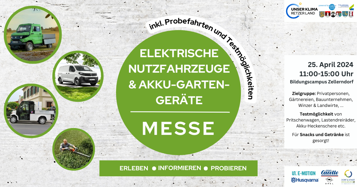 Messetag „Elektrische Nutzfahrzeuge und Akku-Gartengeräte“