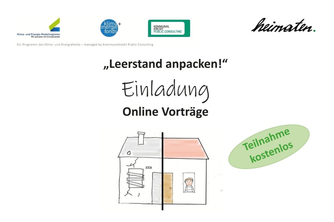 Online-Vortrag: Gebäudesanierung bei Leerstand und Förderungen